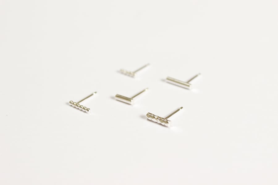 Silver bar earrings, choose your pair, mix and match, recycled silver earrings