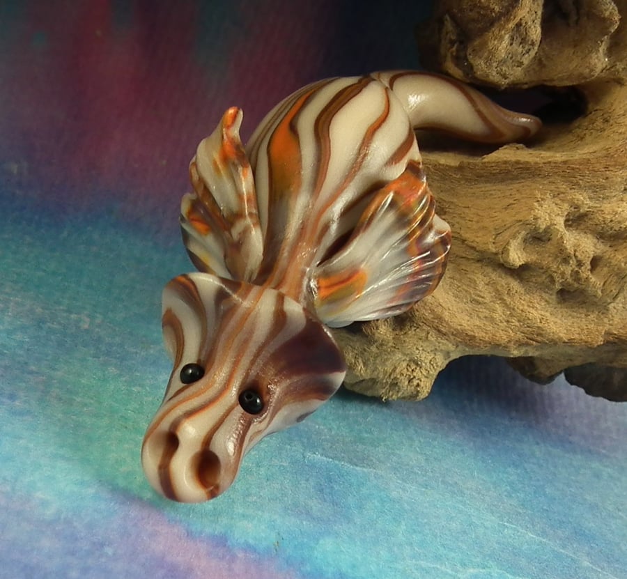 Tiny Elemental Earth Dragon 'Loam' OOAK Sculpt by artist Ann Galvin