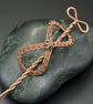 Copper Wire Weave Hair Slide or Shawl Pin - Image 1