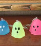 Glow in the dark mini ghost keyrings 