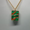 Marble clay glass pendant 