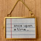 Embroidered 'Once Upon A Time' Storybook Note