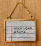 Embroidered 'Once Upon A Time' Storybook Note
