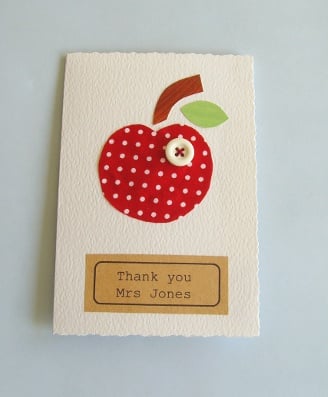 Handmade thank you card Teacher