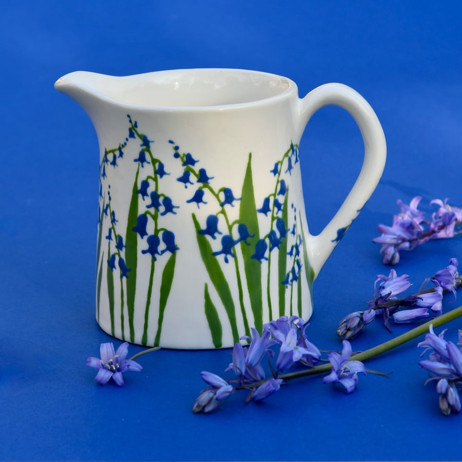 Bluebells Milk Jug - Hand Painted