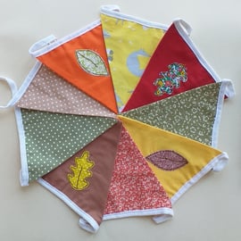 Embroidered Leaves Bunting