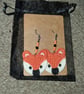 Fox Crochet Dangly Earrings – Handmade dangly fox earrings OOAK - Image 2