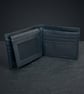 Black Full Grain Pebbled Leather Bifold Wallet ID Window Passcase Wallet UK - Image 1