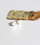 Little button earrings, silver button earrings - Image 3
