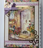 New Home Card Home Sweet Home Country House Cat 3D Luxury Handmade Card - Image 1