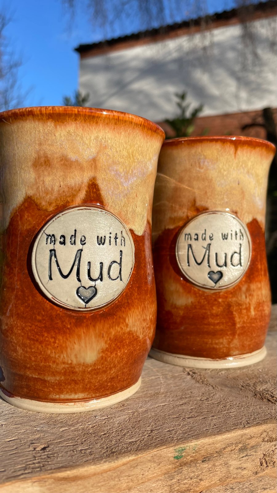 Pair of Dimple Hold Mugs - No handles