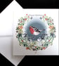 A Luxury Christmas Robin Garland – Handmade Card  - Image 2
