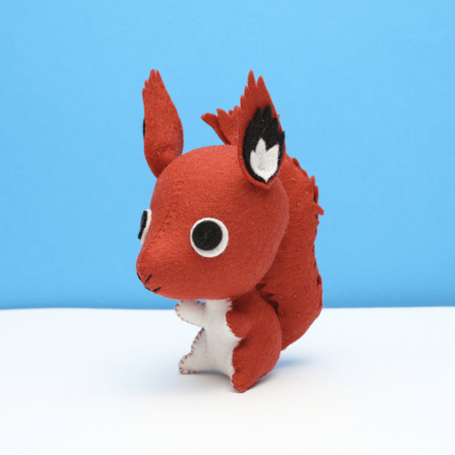 Little felt Red Squirrel ornament