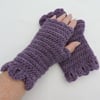 Clearance Sale now 5.00  Dragon Scale Cuff Fingerless Mitts Heather