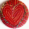 Buttons 1 inch button Hand Dyed Silks and Cottons Free Machine Embroidery Button
