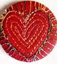 Buttons 1 inch button Hand Dyed Silks and Cottons Free Machine Embroidery Button