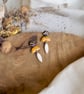 Autumn Gold Fleck & Mustard Half-Moon Dangles – Polymer Clay Earrings - Image 9