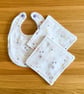 Newborn Baby Boxed Gift Set-Bib & Matching Baby Wipes Bib-Pig Design-BGS23