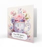 Personalised Birthday Card, Female, 30th, 40th, 50th, 60th, 70th, Tea Cup, C169