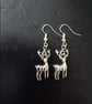 Silver stag charm dangle earrings  - Image 1