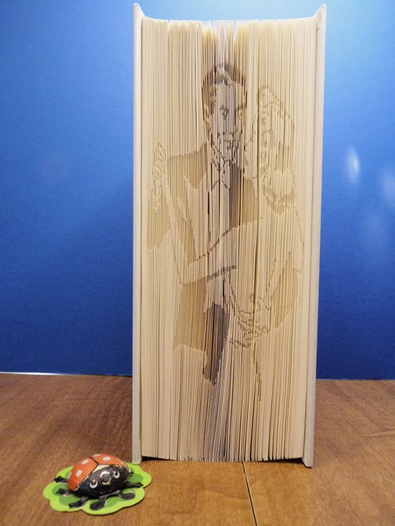 Dancing Couple SHADOW CUT & FOLD Book Folding Pattern - EMAILED PDF PATTERN