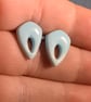 Teardrop Cut Out Stud Earrings - Image 2