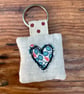 Nan keyring - Nan gift - linen & lavender heart key ring - Image 3