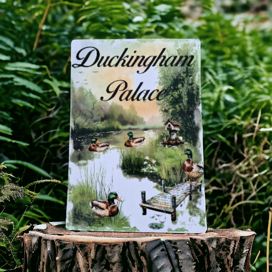 Duckingham palace metal wall sign 