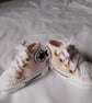 Baby High Top Shoes in pale pink 0-3 months 