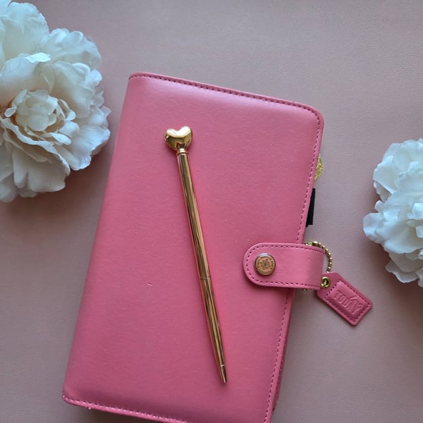 Metal Rose Gold Heart Ballpoint Pen