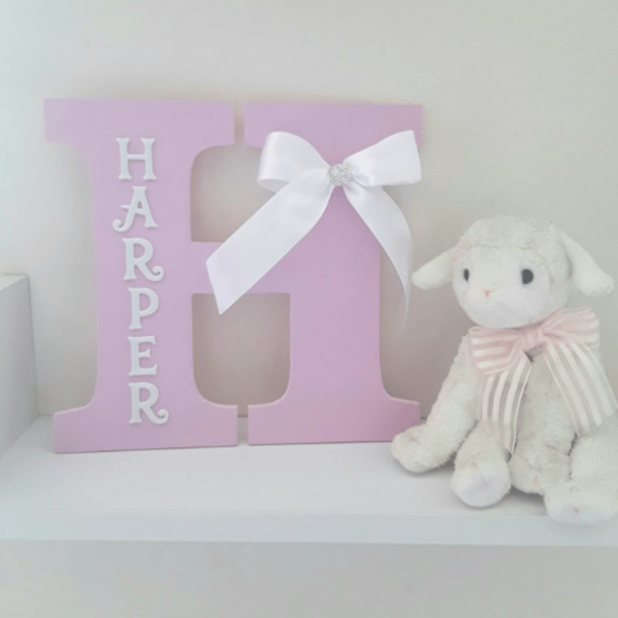 New Baby Gift, Wood letters, Nursery wall decor, Wood wall name, Child wood wall