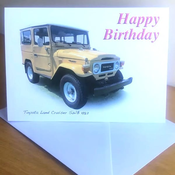 Toyota Land Cruiser SWB 1982 - Birthday, Anniversary, Retirement or Plain Card