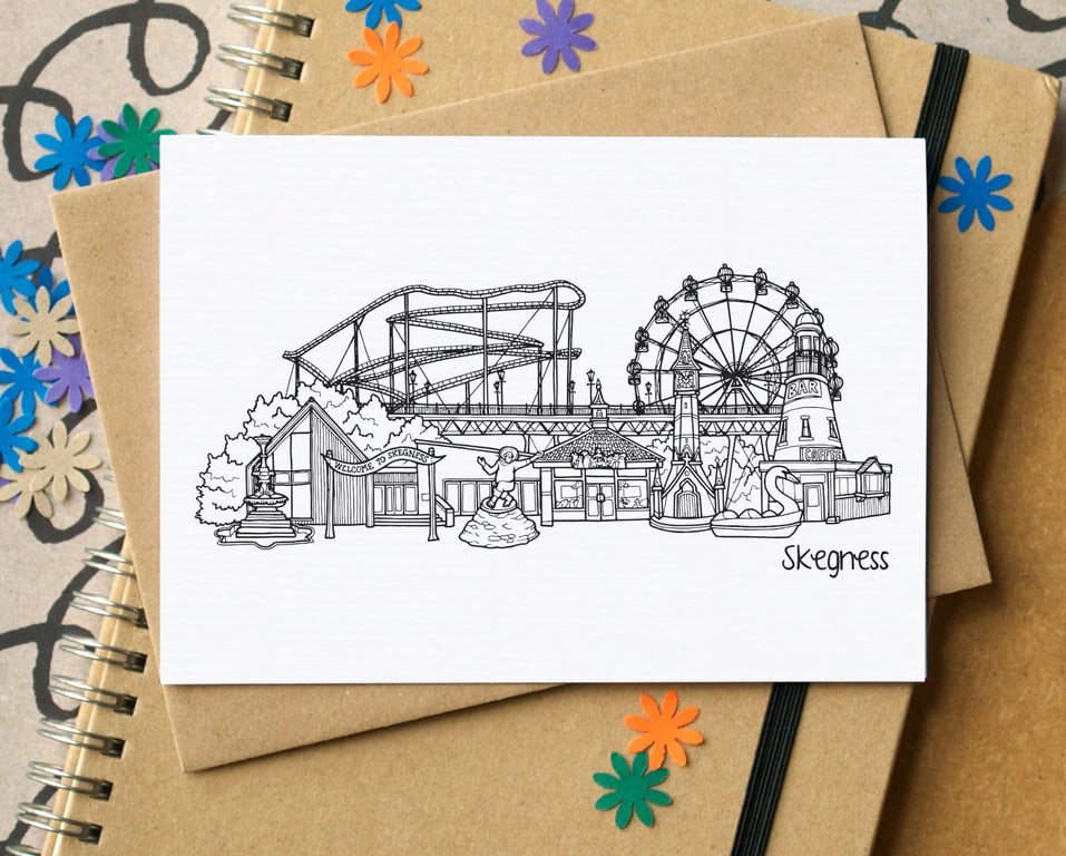 Skegness Skyline Greetings Card
