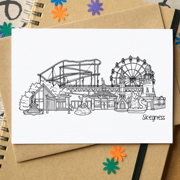 Skegness Skyline Greetings Card