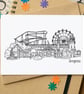 Skegness Skyline Greetings Card