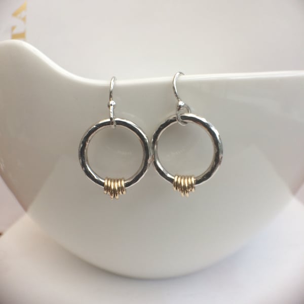 Hammered Hoop Earrings