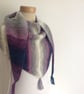 SALE..BAKTUS SCARF , wrap .Wool blend. Lightweight. 'Evening Shadows ' - Image 1