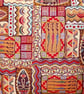 Scatter Cushion with Pad: Tapestry Africa design Denim Blue reverse 17"(43cm) - Image 5