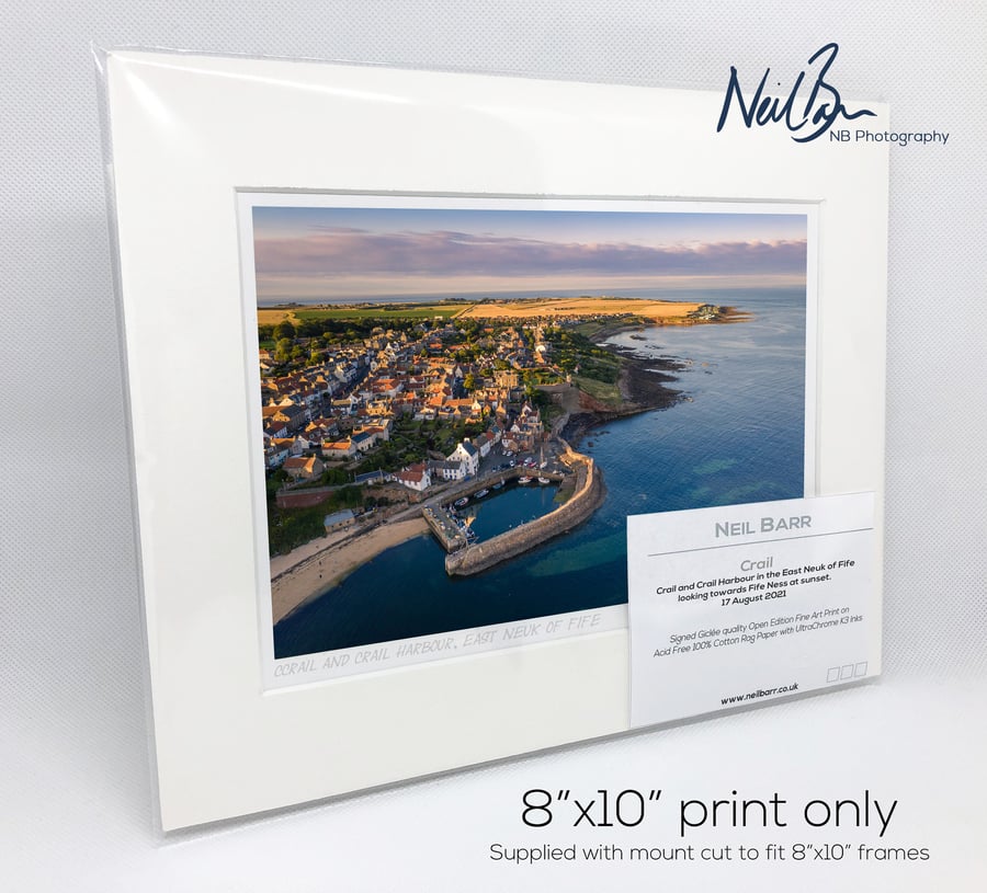 Crail & Crail Harbour, East Neuk of Fife, Scotland - A5(10" x 8") Unframed Print