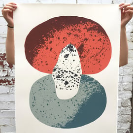 Stone Composition No.1 5-colour screen-print (76x56cm)