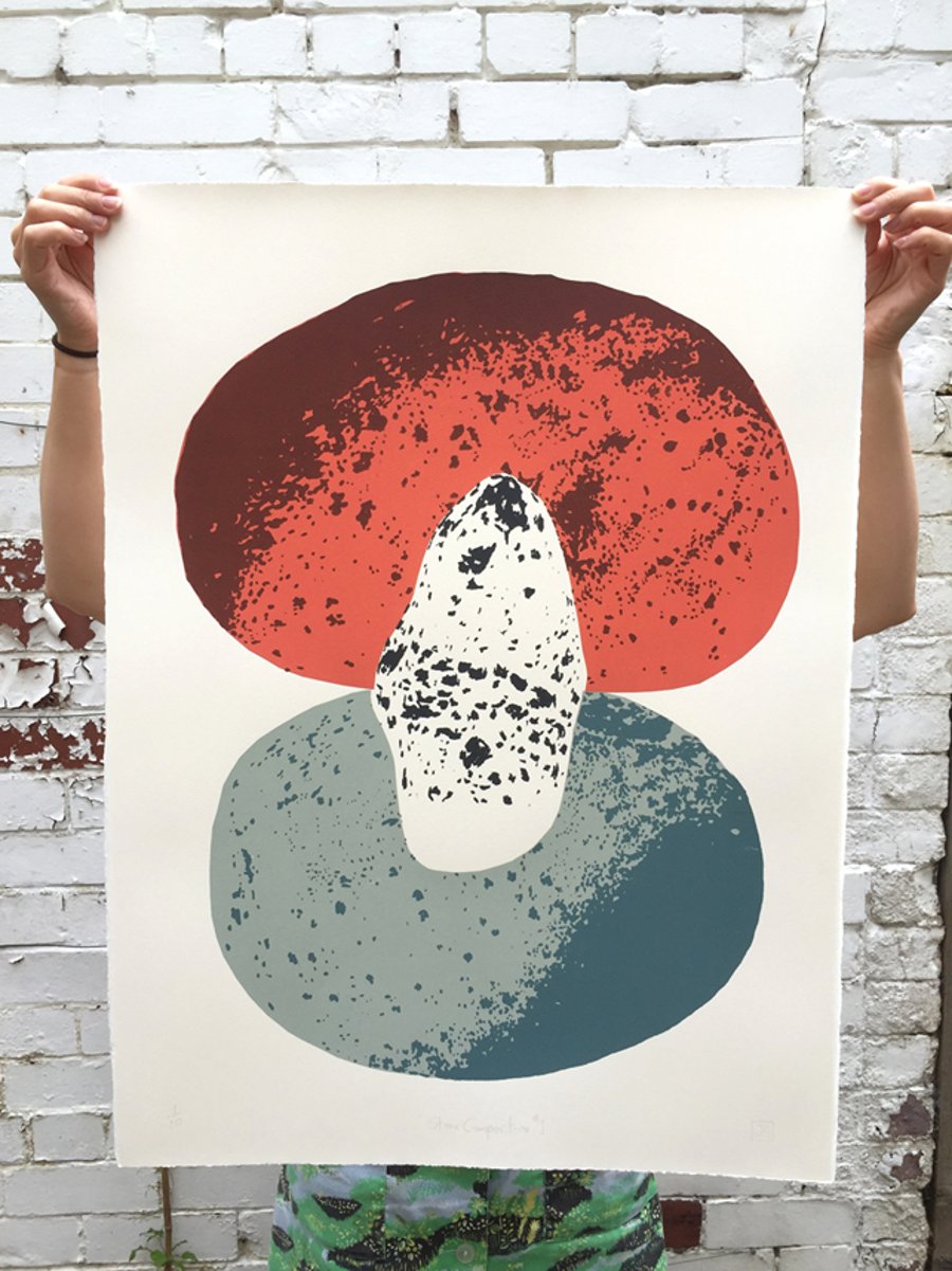 Stone Composition No.1 5-colour screen-print (76x56cm)