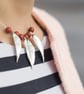 Folded Leaves Necklace, Sterling Silver with Red Jasper - Image 2