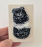 Panda Bean! Original Punch Needle Art, Original Textile Art - Image 1