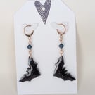Bat Shaped Resin Earrings
