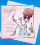 Funny Birthday Card, 8x8inches, 20x20cms - Image 4