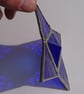 Stained glass four point star hanging copperfoil suncatcher - Image 5