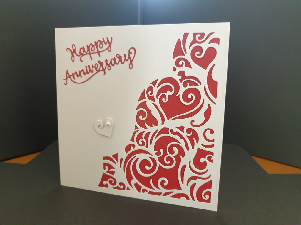 Wedding Anniversary die cut card