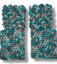 Crocheted Fingerless Dragon Scale Gloves - Image 1