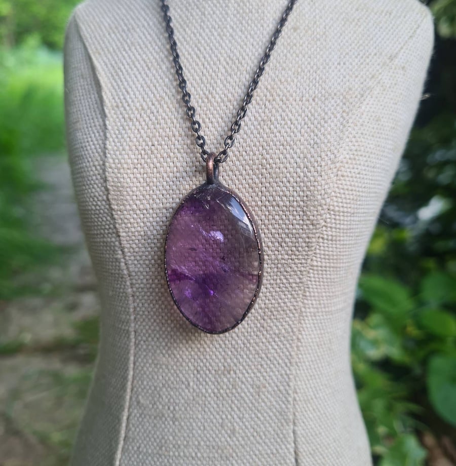 Trapiche star amethyst, bohemian jewellery, crystal, purple gemstone, fairytale,