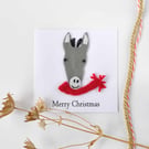 Donkey Christmas card